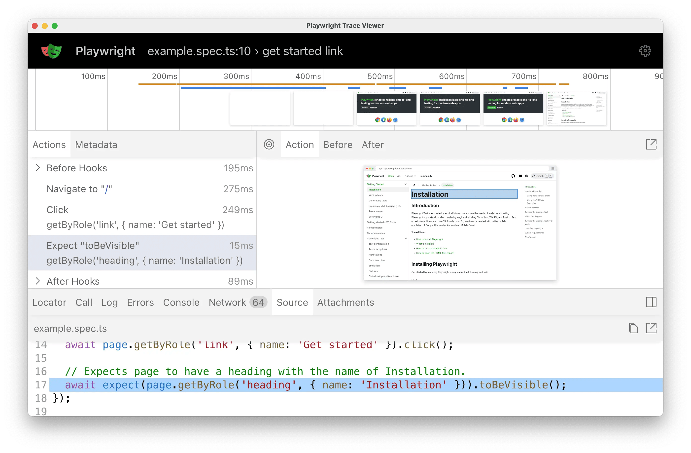 trace viewer debugging